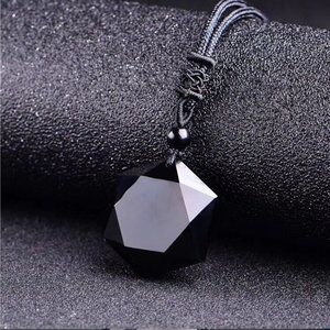 Black Obsidian Pendant Necklace